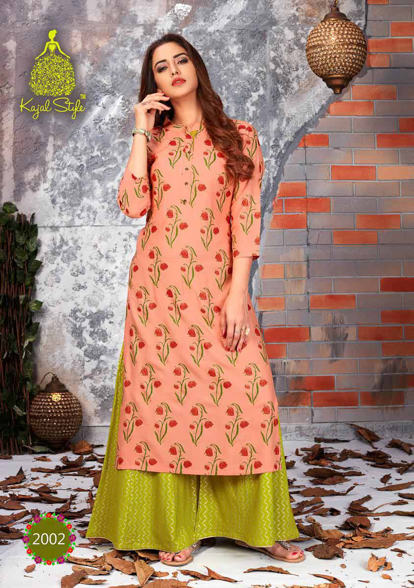 Kajal Style Fashion Label Vol-2 Cotton Rayon Kurti Set Kajal Style Fashion Label Vol-2 Cotton Rayon Kurti Set
